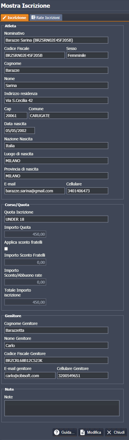 Mappa modifica/visualizzazione